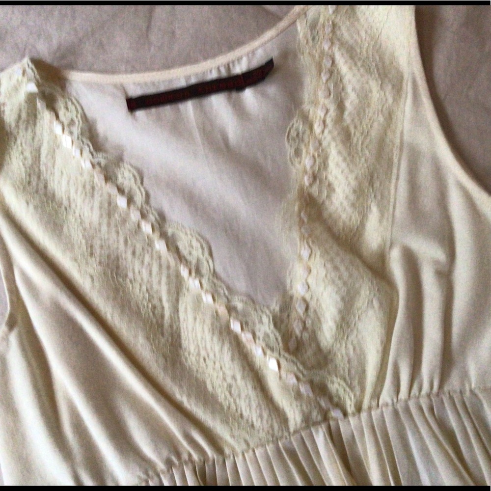 A Common Thread Cotton Blend Top, Lemon, Petite - Picture 8 of 10